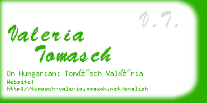 valeria tomasch business card